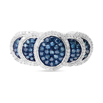 Blauer und wei&szlig;er Diamant-Ring - 1 ct.
