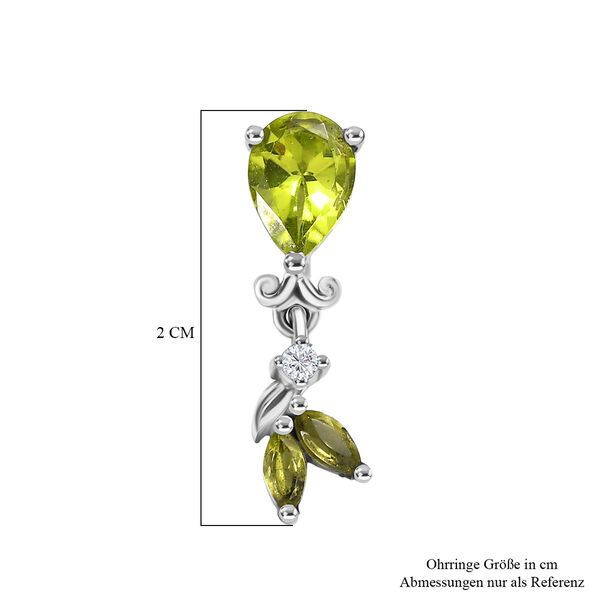 Peridot Ohrringe Edelstahl ca. 1,93 ct. image number 5