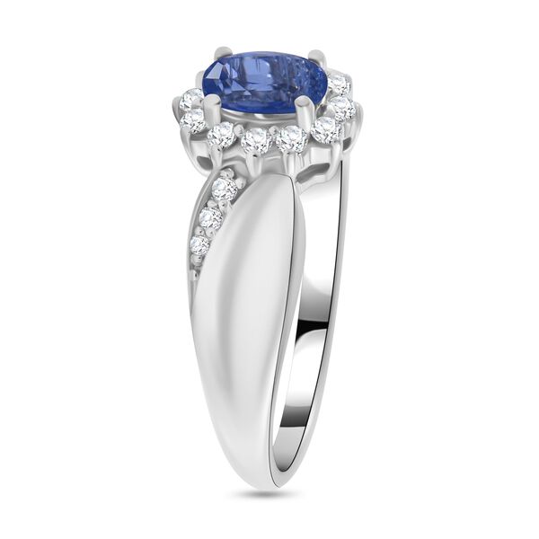 London Blautopas und Zirkon Ring - 0,91 ct. image number 2
