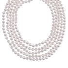 Weiße Muschelkernperle Kette 255 cm