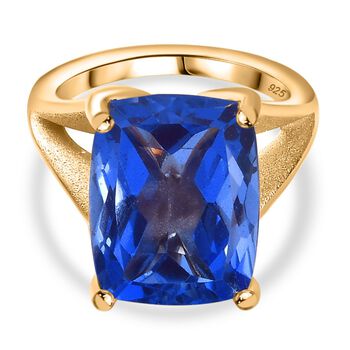 Tansanitfarbener Quarz Ring, ca. 13,05 ct.