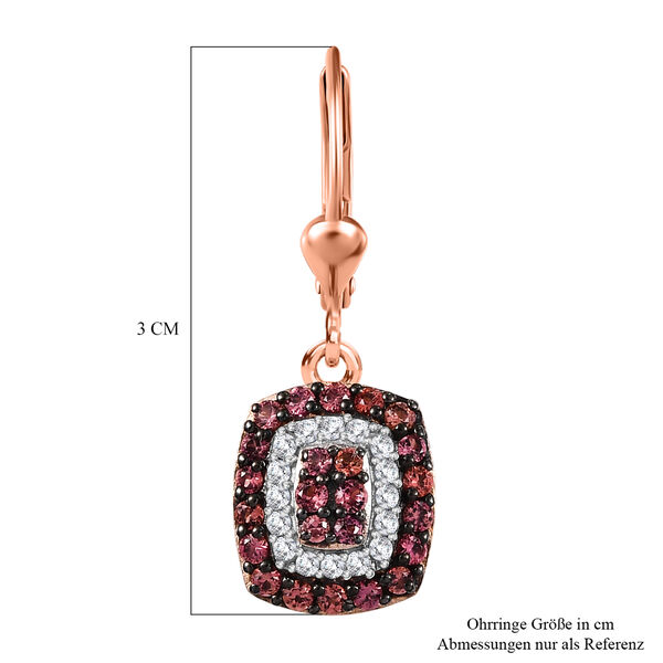 D'Joy AA Padparadscha Saphir und Zirkon Schmuckset in 925 Silber mit 750 Ros&eacute;gold Vermeil image number 19