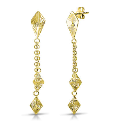 Kettenglied-Ohrringe, 925 Silber vergoldet, ca. 2,00g