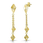 Kettenglied-Ohrringe, 925 Silber vergoldet, ca. 2,00g