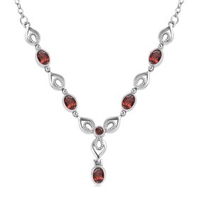 Rote Granat-Halskette, 45 cm - 2,40 ct.