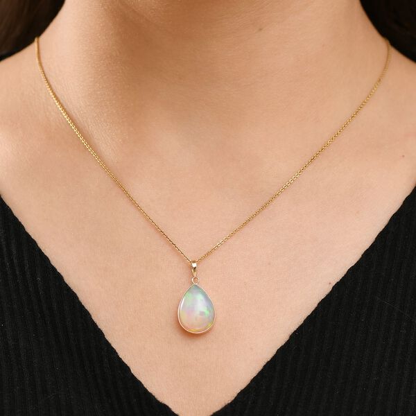 AAA Natürlicher, äthiopischer Welo Opal Anhänger in 375 Gold - 6,41 ct. image number 3