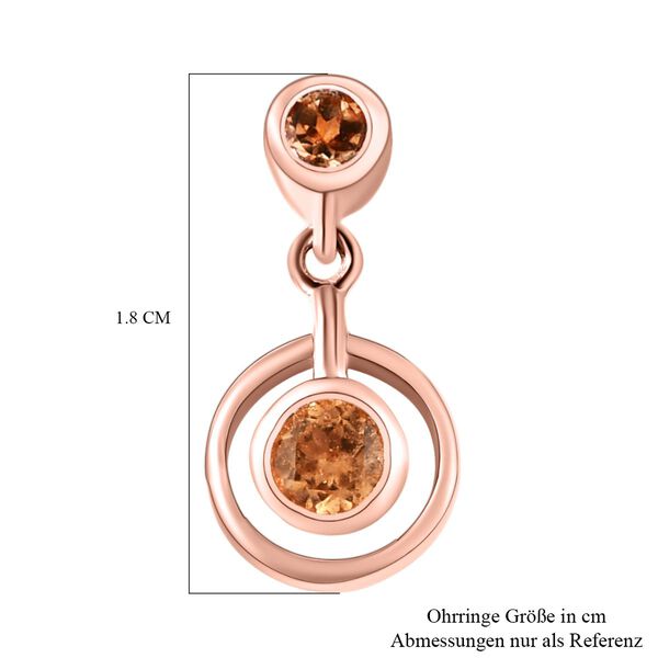 AA Ceylon kaiserliche Granat-Ohrh&auml;nger - 0,99 ct. image number 6