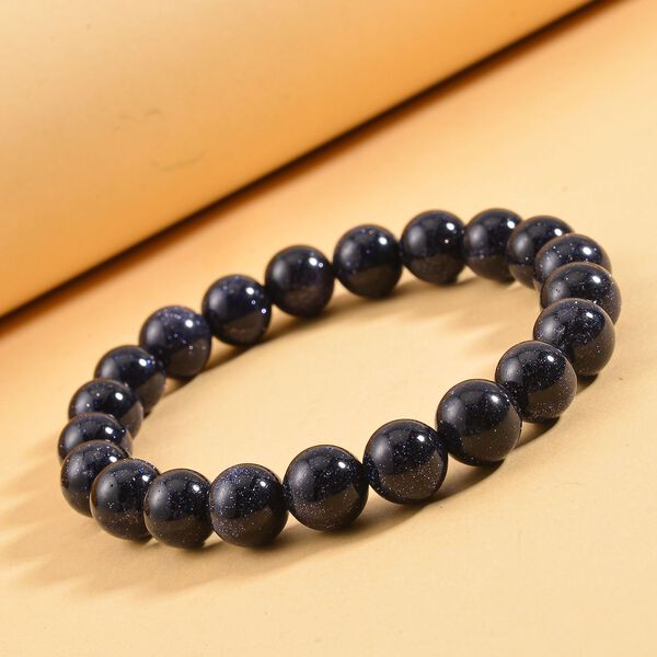 Blauer Sandstein Armband, (9-11mm), 18 cm, ca. 170.00 ct image number 2