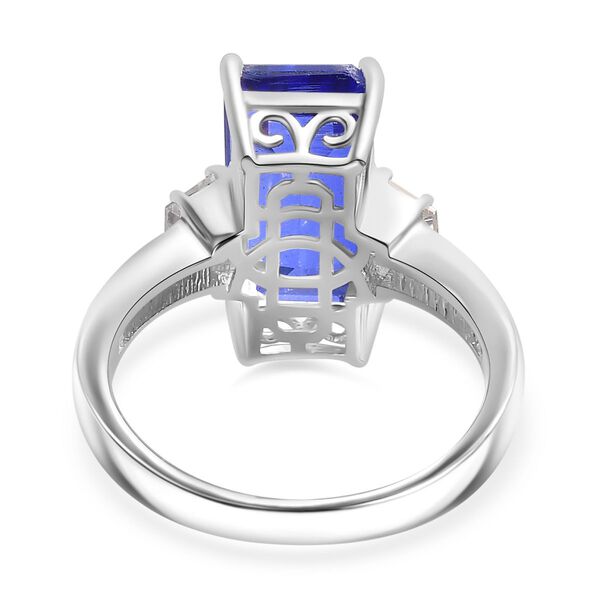 Tansanit-Farbe Quarz und Zirkon Ring - 4,75 ct. image number 6