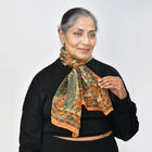 Geschmeidiger Luxuriöser 100% Seiden-Schal, Größe 49 x 160 cm, Ockergelb