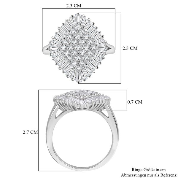 LUSTRO STELLA wei&szlig;er Zirkonia Ring im Halo-Design image number 6