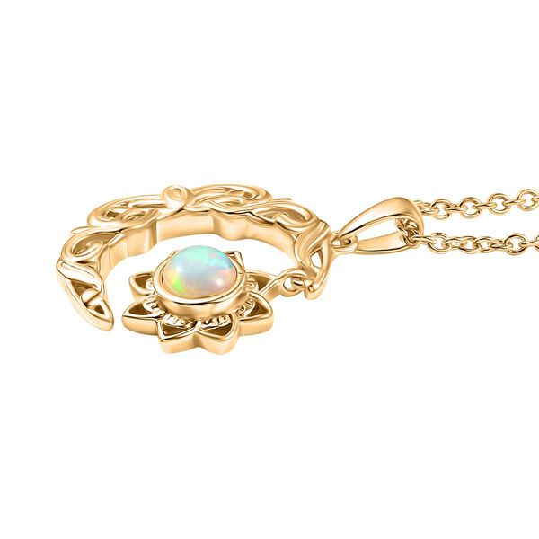 EverTrue Opal Anh&auml;nger mit 50cm Kette in Goldton - 0,41 ct. image number 4