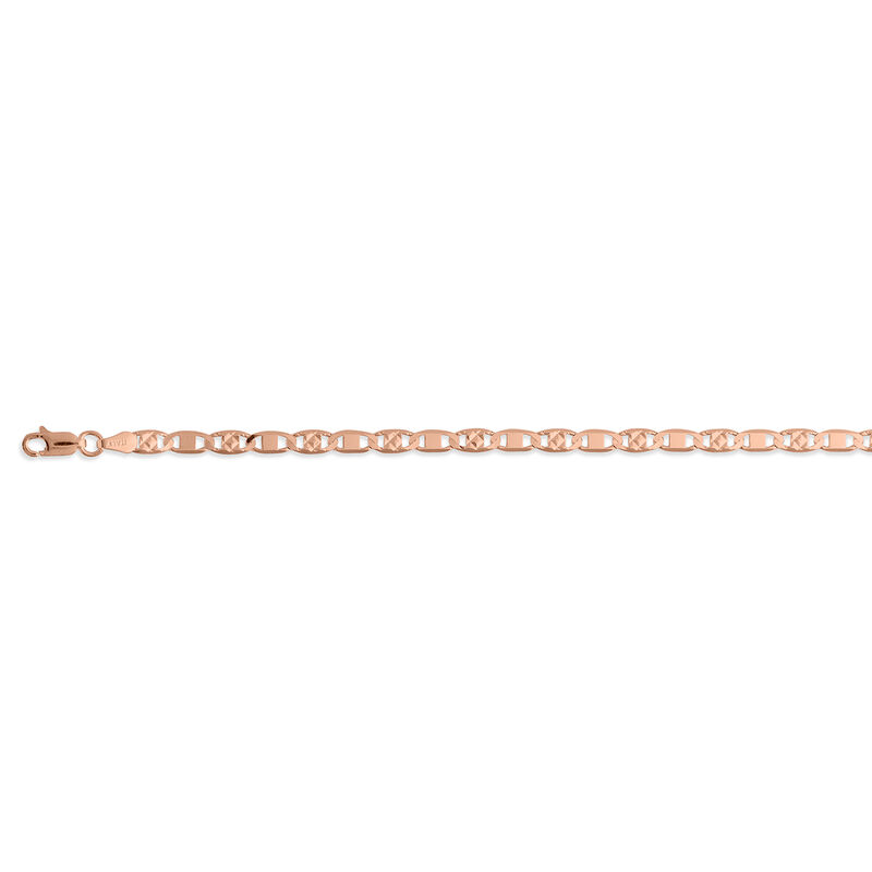 Diamantschliff Mariner-Kette in rosévergoldetem Silber image number 0