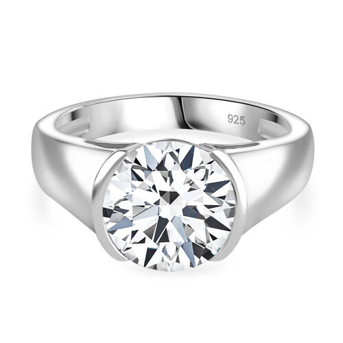Moissanit Ring, 925 Silber rhodiniert - 2,97 ct. image number 0