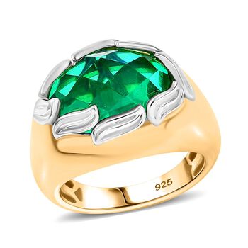 Zweifarbiger Pfau Triplett Quarz Ring - 6,68 ct.