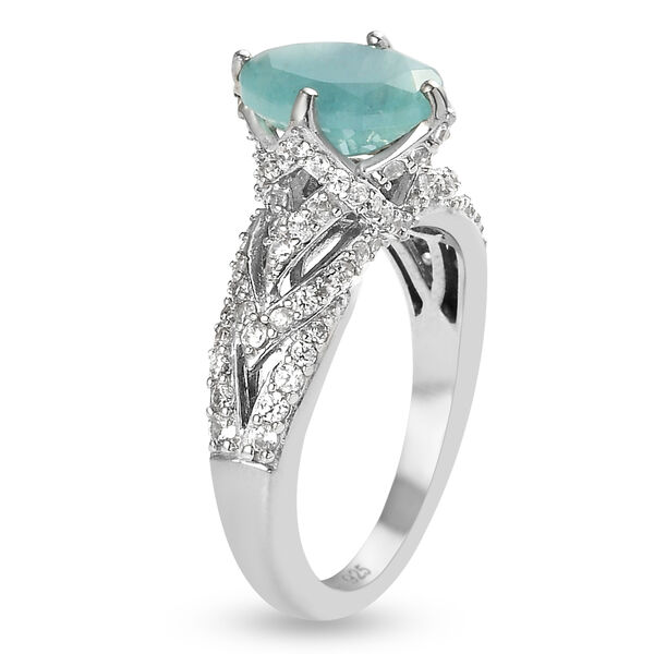 Grandidierit und Zirkon Ring 925 Silber platiniert  ca. 2,75 ct image number 6