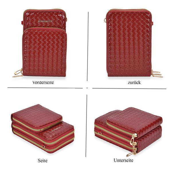 Passage - RFID Crossbody-Tasche, Burgunderrot image number 4