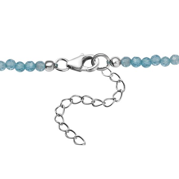 AAA Labradorit, Apatit Halskette ca. 45 cm 925 Silber rhodiniert ca. 72.70 ct image number 6