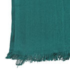 Jacquard gefärbter Schal, Streifenmuster, Blaugrün image number 6