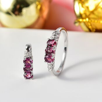 Rhodolith Granat Schmuckset - 1,44 ct.