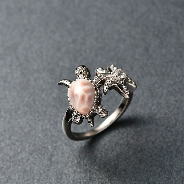 D’joy AA Natrolith, Weißer Zirkon Ring 925 Silber rhodiniert (Größe 16.00) ca. 2,44 ct image number 2