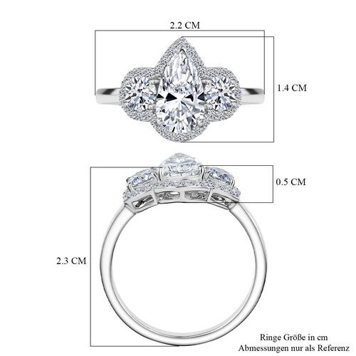 LUXURIANT DIAMOND - Lab Grown Diamant VS Ring 950 Platin (Größe 18.00) ca. 2.00 ct image number 6