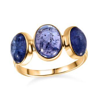 AAA Tansanit Ring in 375 Gold - 6,19 ct.