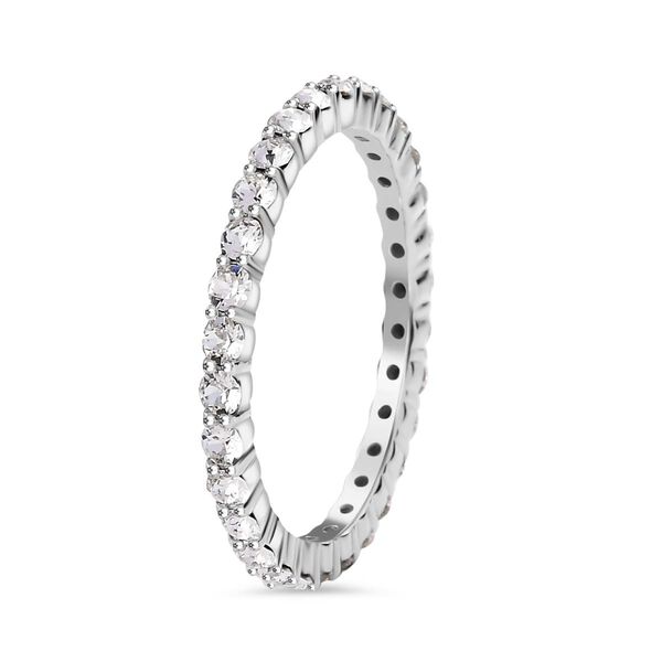 J Francis gefertigt mit SWAROVSKI- Weißer Swarovski Kristall Eternity Ring image number 5