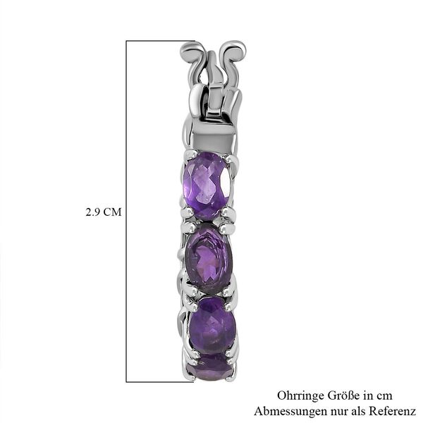 Afrikanischer Amethyst Ohrringe  Edelstahl ca. 5,53 ct. image number 5