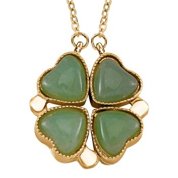 Gr&uuml;nes Achat und gr&uuml;nes Kristall 2-Wege-Schmuckset