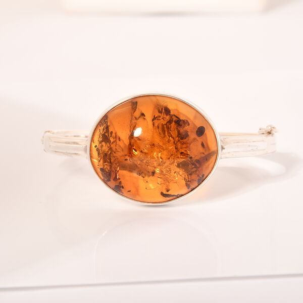 Nat&uuml;rlicher Baltischer Bernstein Armreif ,ca. 19 cm, 925 Silber