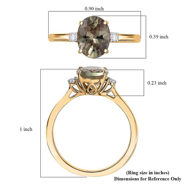 AAA Turkizit, Weißer Diamant Ring 585 Gold (Größe 17.00) ca. 2,10 ct image number 5