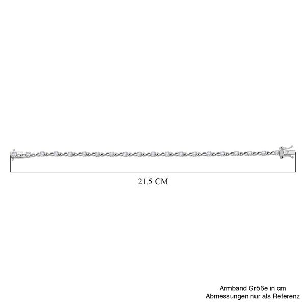 Moissanit Armband ca. 20 cm 925 Silber rhodiniert ca. 2,12 ct. image number 5