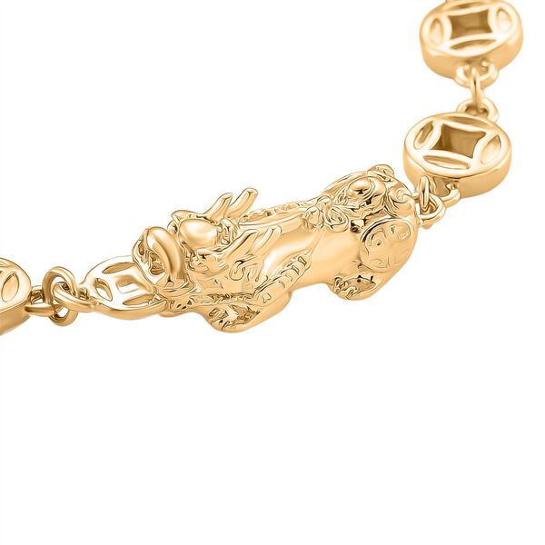 Nickelfreies Messing Armband ca. 18 cm + 2.5 cm Extender, ca. 13,50g, Goldfarben image number 6