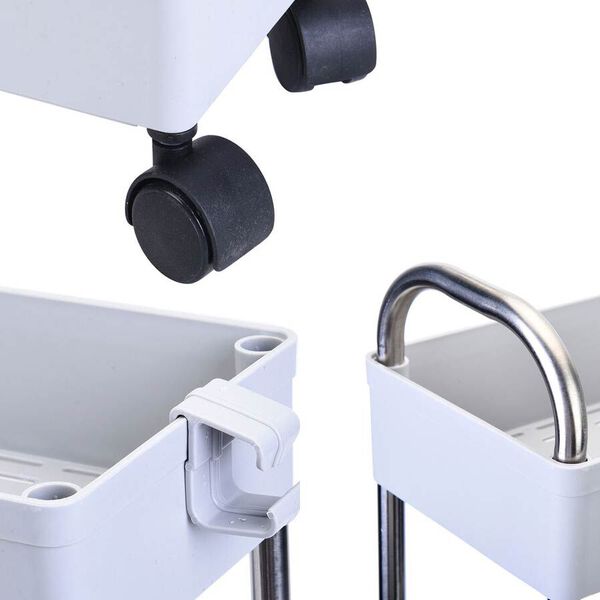 4 Schichten Badregal mit Griffen, Gr&ouml;&szlig;e: 40x12,5x91 cm, Grau image number 4