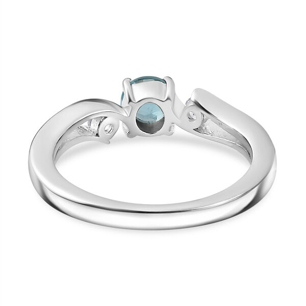 Blauer Apatit und Zirkon-Ring - 0,78 ct. image number 6