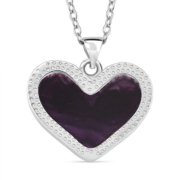 Lila Fluorit Schmuckset ca. 50 cm 316L Edelstahl ca. 20.00 ct image number 4