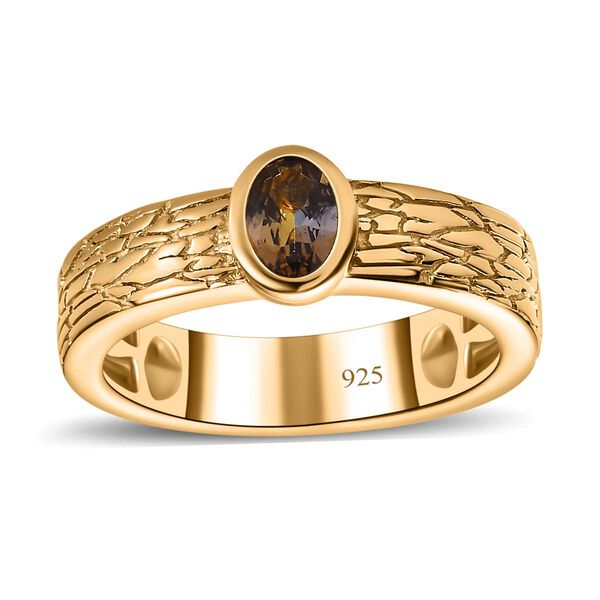 AA nat&uuml;rlicher, goldener Tansanit-Ring - 0,44 ct. image number 4