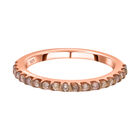 Natürlicher Champagner Diamant Ring, 925 Silber Roségold Vermeil (Größe 20.00) ca. 0.25 ct