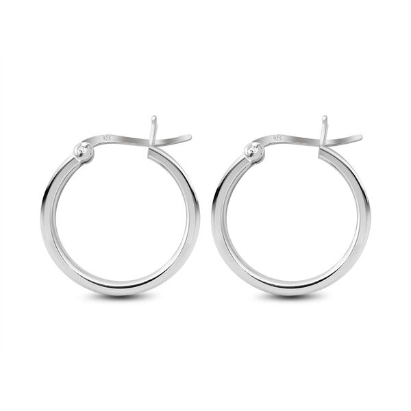 Schlichte Creolen, 925 Silber ca. 2,10g image number 3