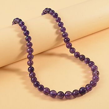 AAA Afrikanischer Amethyst, Roter Granat Halskette, ca. 50 cm 925 Silber rhodiniert ca. 330.09 ct