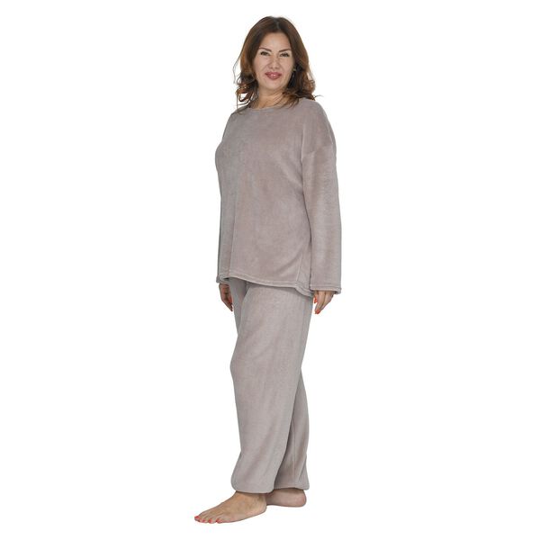 Flauschiger Hausanzug, One Size, Creme image number 2