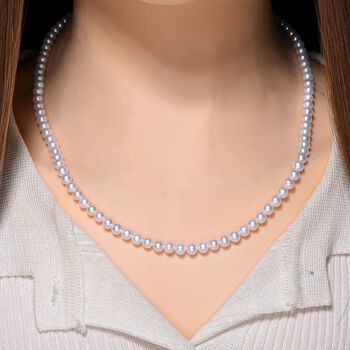 D'Joy AAA chinesische Akoya-Perle 50+5cm Halskette