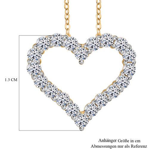Lab Grown Diamant SI Schmuckset 925 Silber Gelbgold Vermeil ca. 0,54 ct. image number 4