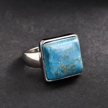 EverTrue blauer T&uuml;rkis Ring - 11,93 ct.