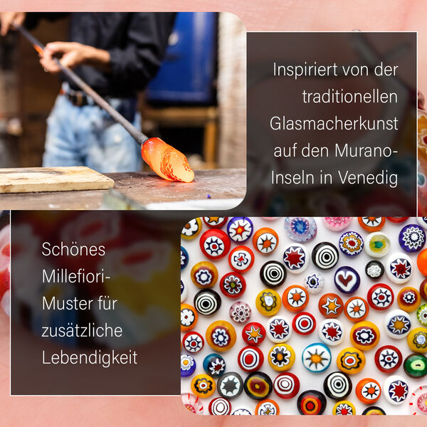 Durchsichtige Huggie-Ohrringe im Murano-Stil image number 5