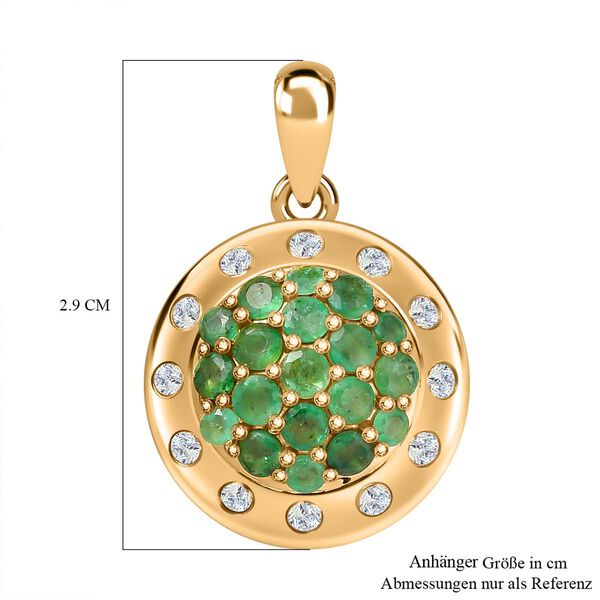 Kagem sambischer Smaragd und Zirkon-Anhänger - 2,22 ct. image number 6