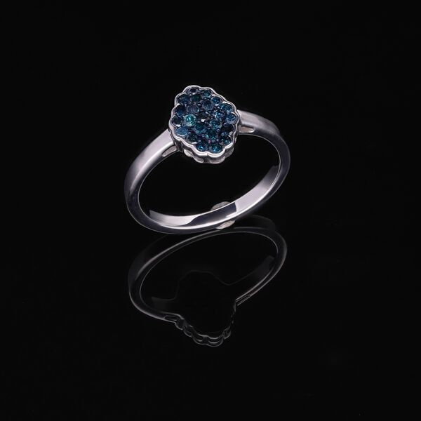Blauer Diamant-Ring - 0,50 ct. image number 2