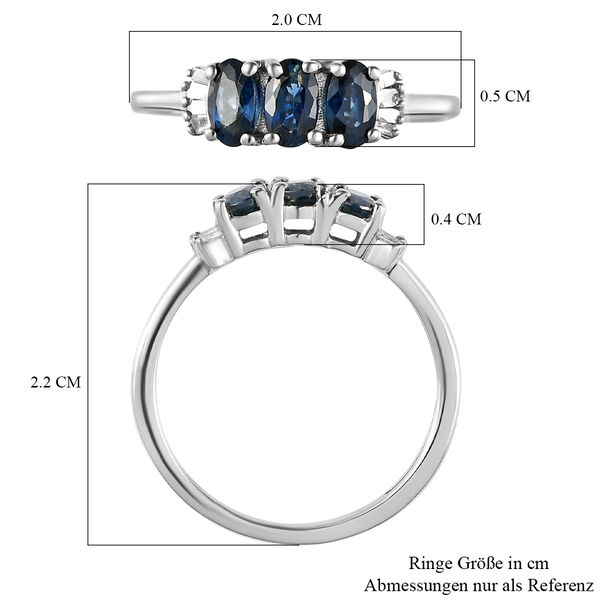 Ozean-grüner Saphir und Diamant-Ring - 1,07 ct. image number 7