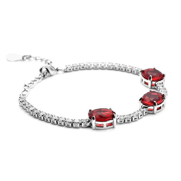 Glas und Zirkonia Armband ca. 15 cm Messing image number 2